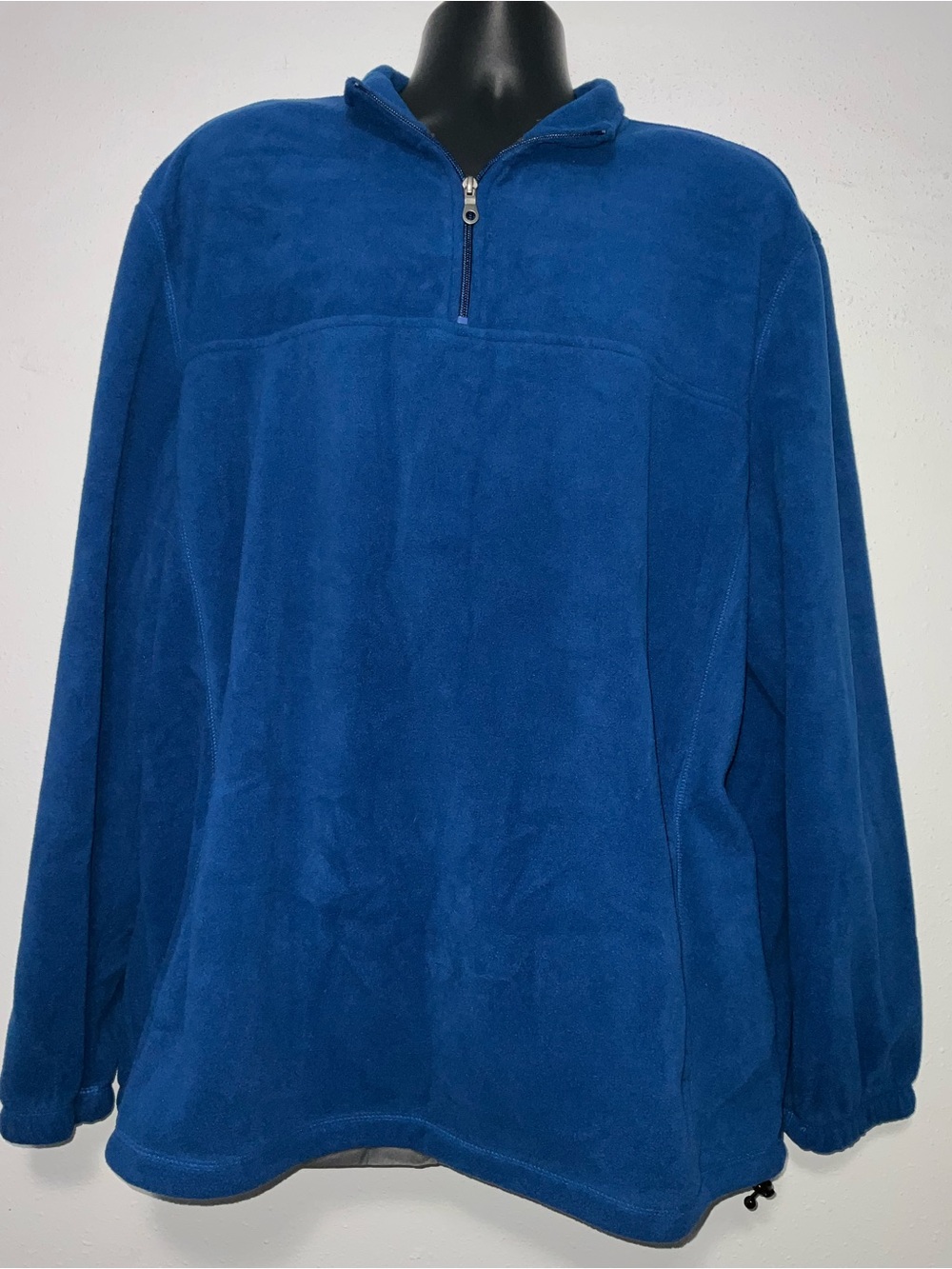 Croft & Barrow Mens XXL Blue 1/4 Zip Fleece Pullover